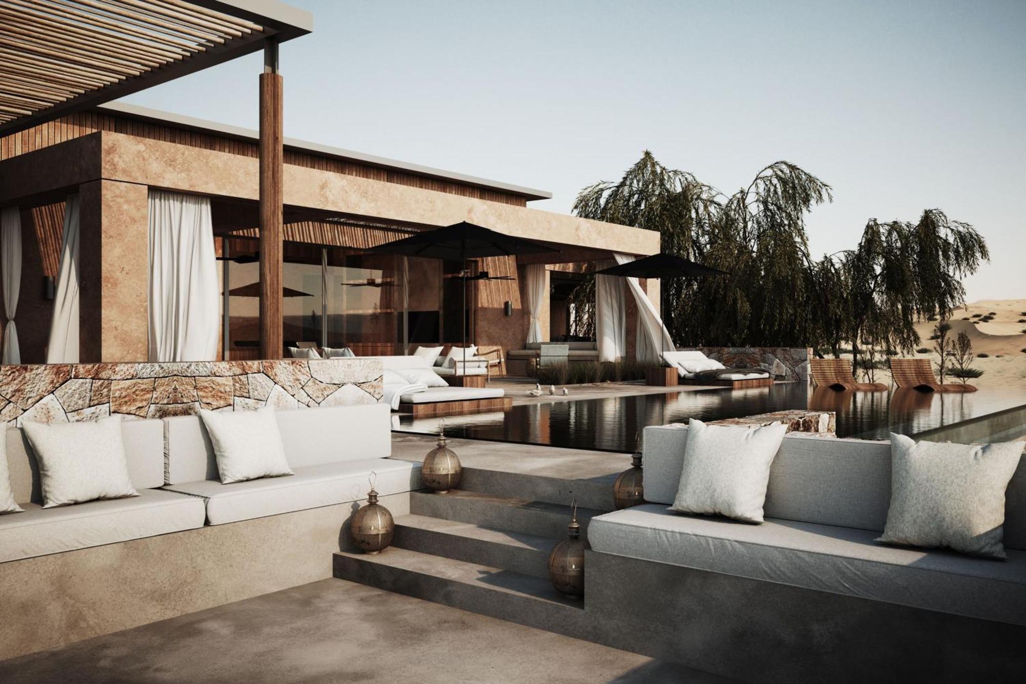 فندق ريتز كارلتون رأس الخيمة,صحراء الوادي المظهر الخارجي الصورة The bar at the hotel